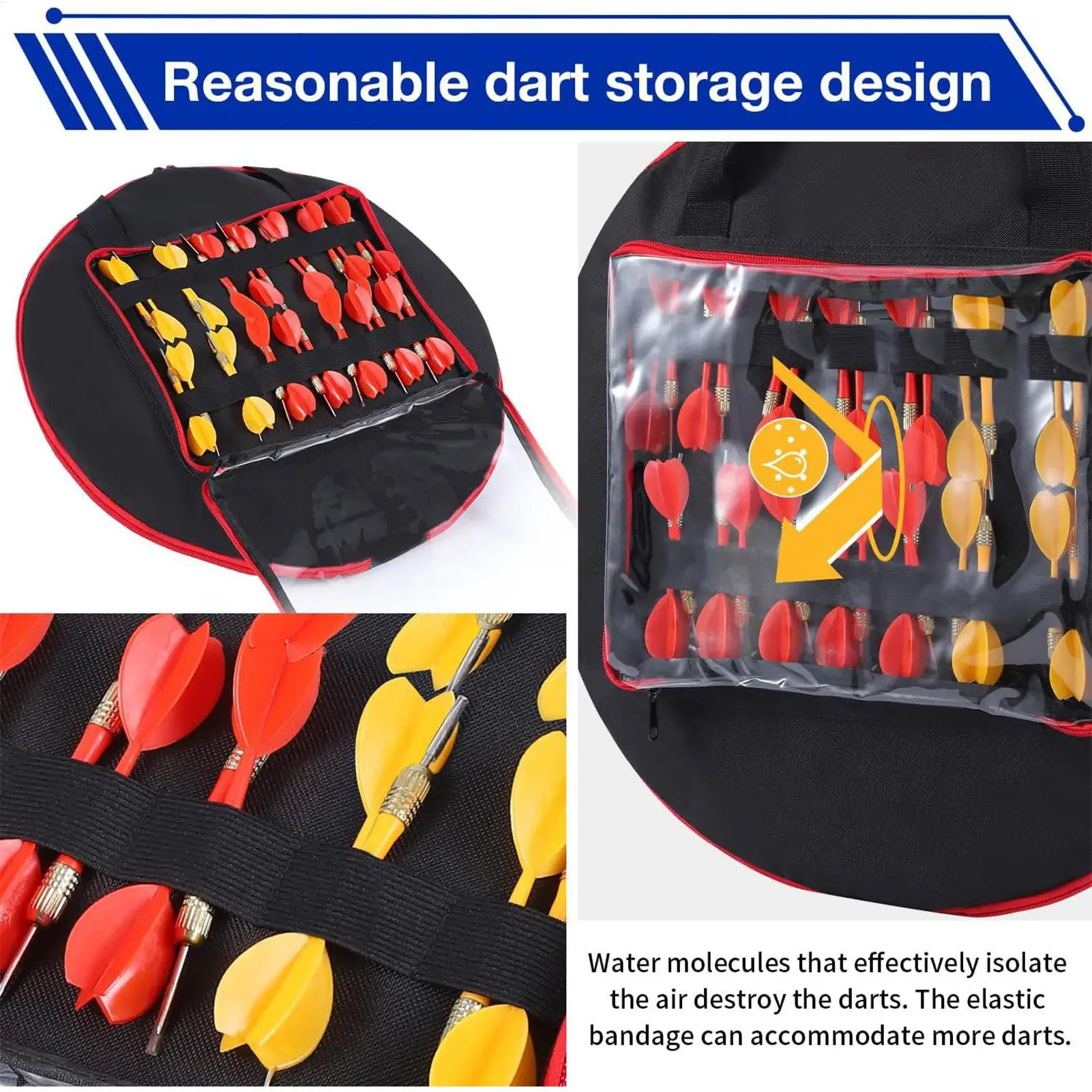 

Водонепроницаемая переносная сумка-органайзер для дартса с ручкой для дома и путешествий, для набора дартс и игрушек для игры в дартс