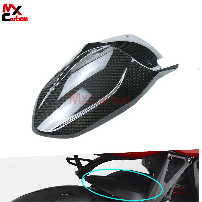 Motorcycle Accessories for MV Agusta SuperVeloce 800 2020  2021  2022 100% Carbon Fiber Rear Mudguard