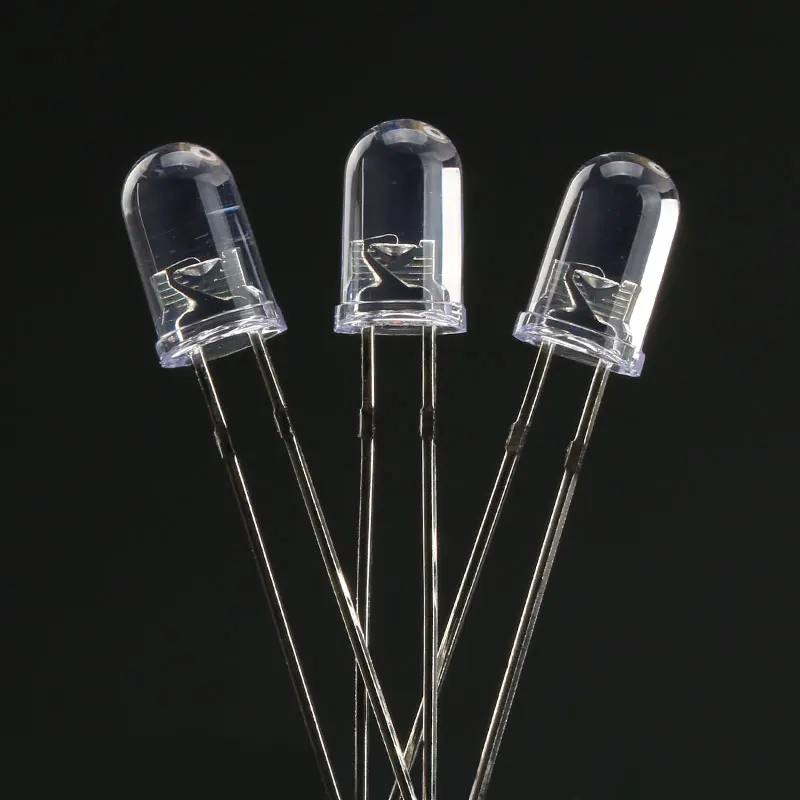 100pcs/10pcs F5 5mm Flashing Red/Blue Flash LED 10000mcd Blinking Red/Blue led Light-Emitting Diode Bi-Color