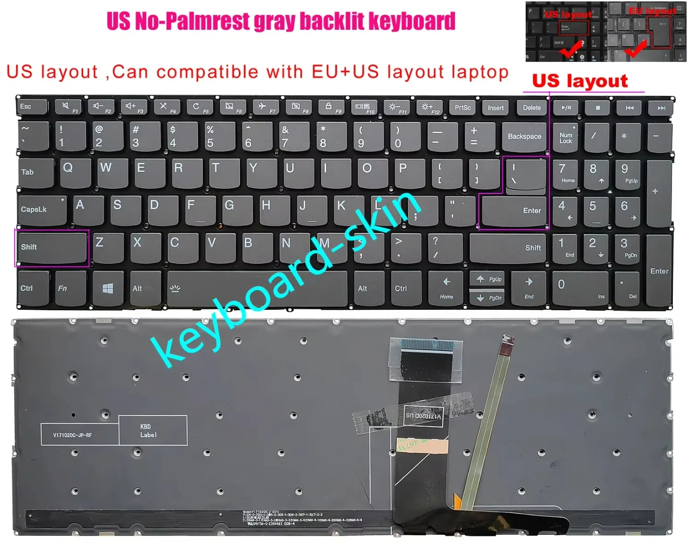 New US Keyboard Backlit for Lenovo Yoga C940-15 C940-15IRH C740-15IML C740-15 S740-15 S740-15IRH  laptop