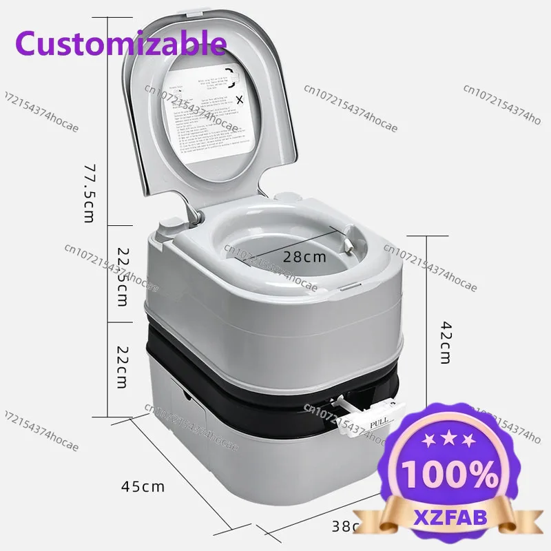 Factory Direct 2026 Top Toilette chimica toilette portatile tenda da campeggio barca 24L portante 200KG
