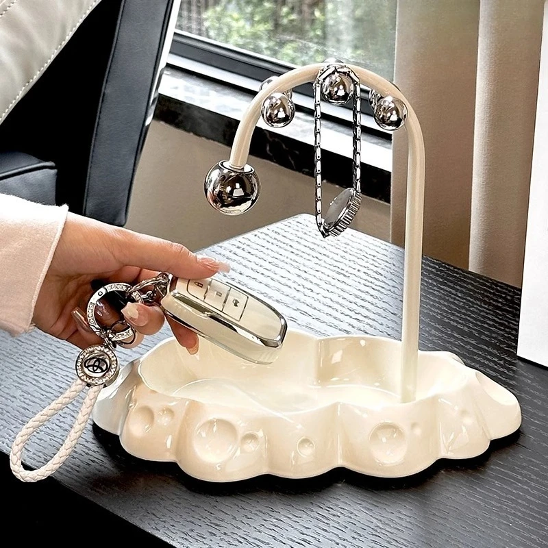 

Ceramic key storage entrance ornaments light luxury high-end home decoration shelves