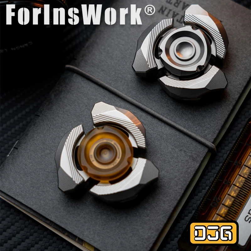 DJG Spinning Fingertip High-Speed Three-Leaf Gyroscope Anti-Stress Fidget Toy For Adults Kids Handheld EDC Gadget