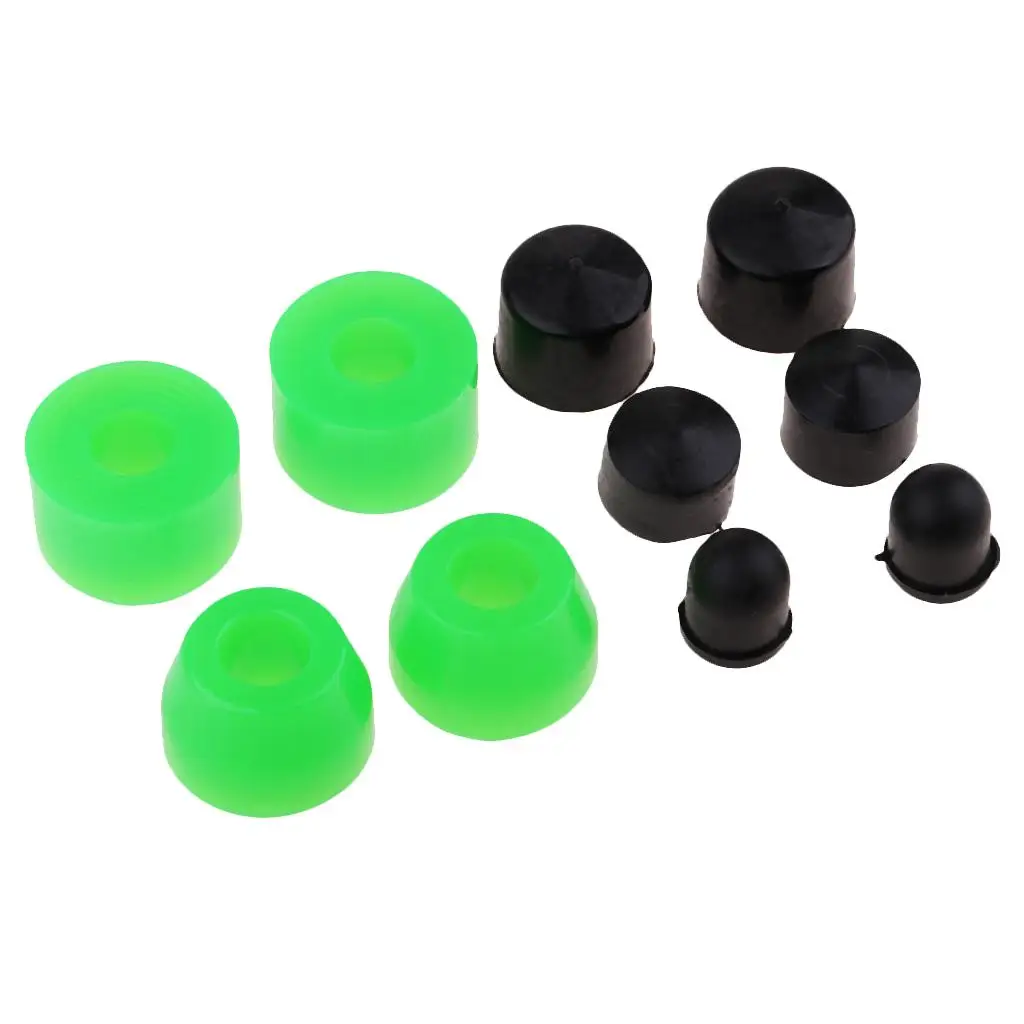 10pcs Skateboard Longboard Trucks Bushings With Cups Set Kit