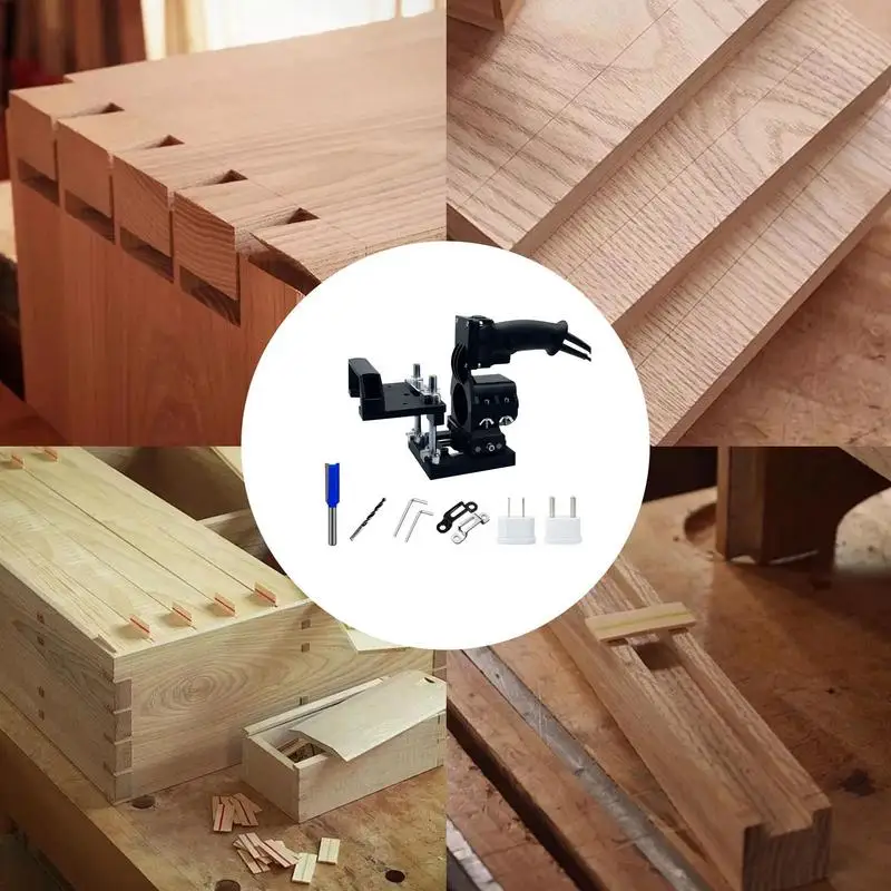 Mortise and Tenon Jig Tools Slotting Machine Jig Stand Height Adjustable Trimming Machine Hole Stand Woodworking Invisible