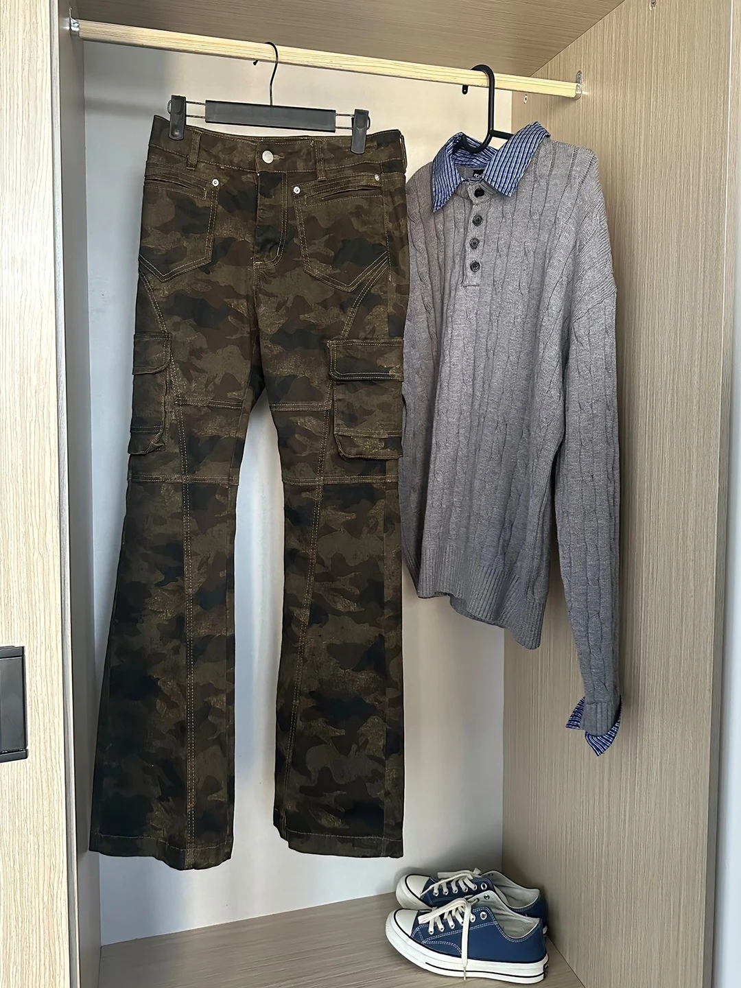 

Мужские джинсы YKEE American Sle в камуфляжном стиле, осенние, прямые, зауженные, с расклешением, из денима, для повседневной носки