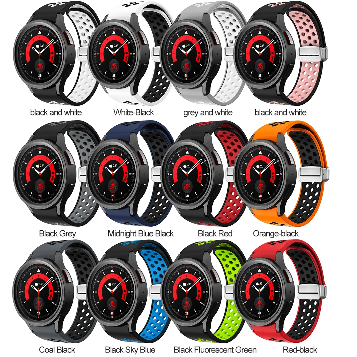 No Gaps Silicone Strap for Samsung Galaxy Watch 7 6 5 4 40mm 44mm 5Pro 45mm Magnetic Bracelet for Watch 6 Classic 43mm 47mm Band