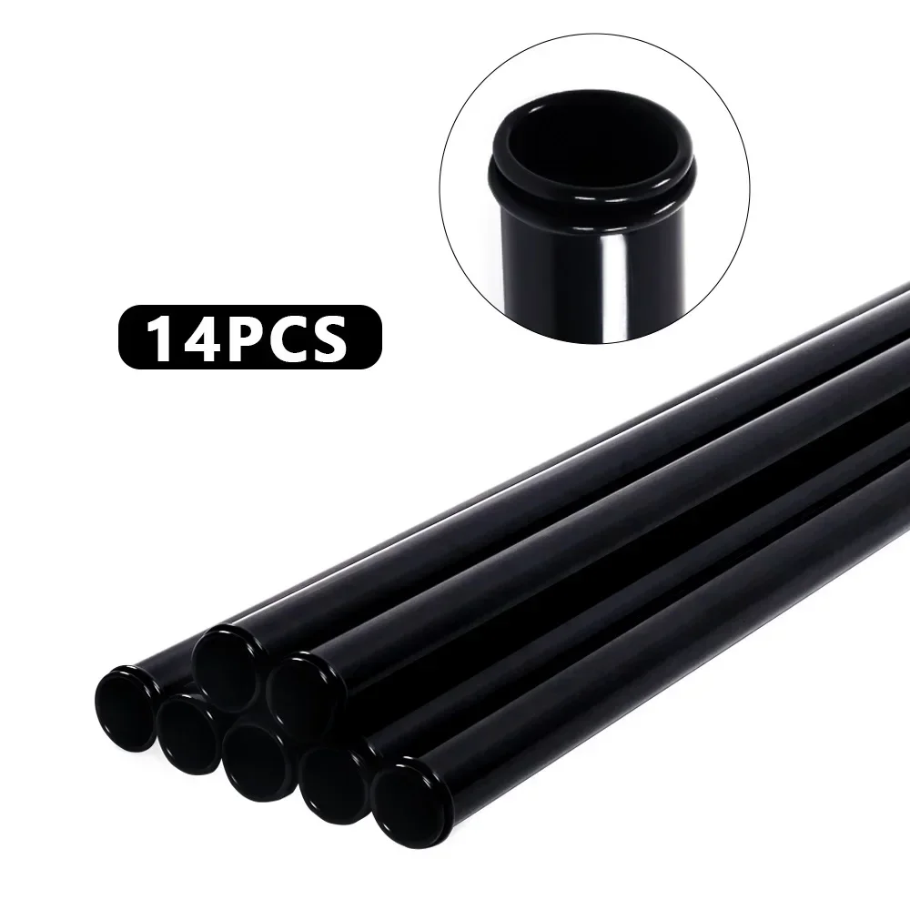 Golf Bag Tubes 14 x Golf Club Tubes for Golf Bag Black Plastic Protector Sleeve Inserts Dividers