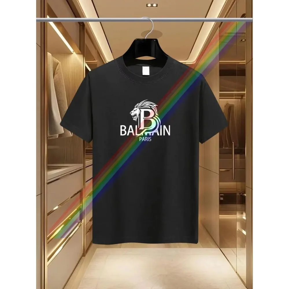 

New Summer Ins Men's and Women's Short-sleeved Cotton T-shirt American Luxury Heavy-duty Loose Casual Versatile Trendy T-shirt