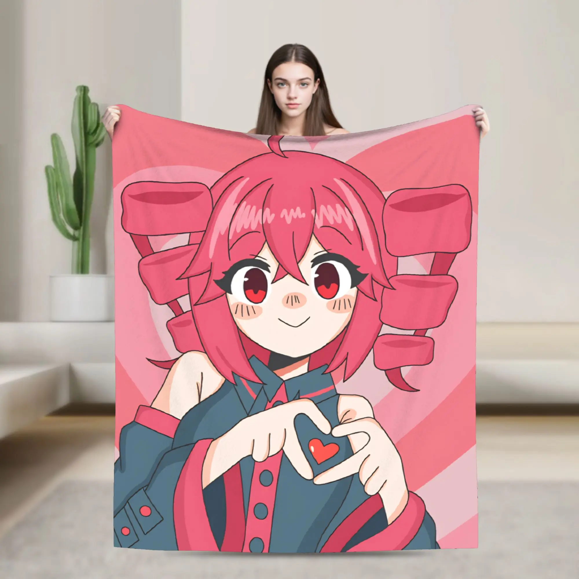 

Kasane Teto Plush Blanket Boy Girl Flannel Bedding Throws For Outdoor Warm Soft Design Quality Bedspread Birthday Present