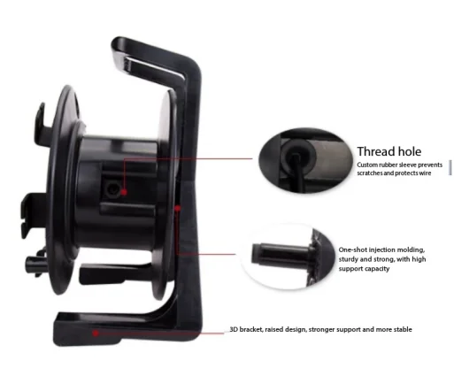 PCD235 Portable Winding Cable Trolley Plastic Reel Cart for Stage Audio Video Signal Cable Management