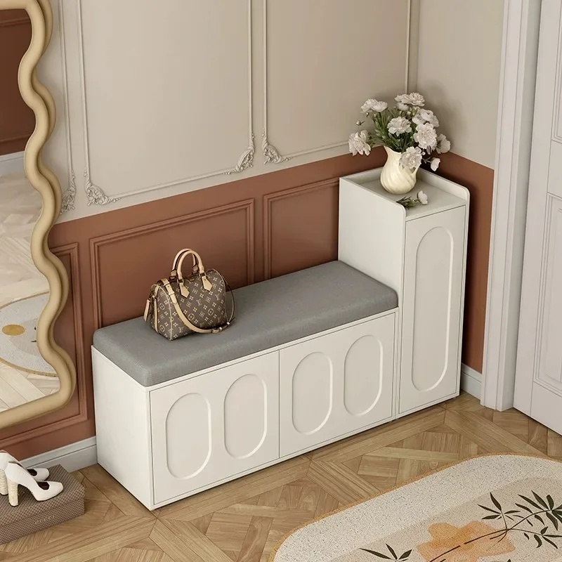 Free Shipping Modern Nordic Shoe Cabinets Multilayer Organizer White Shoe Rack Bench Simple Meuble A Chaussure Home Furniture