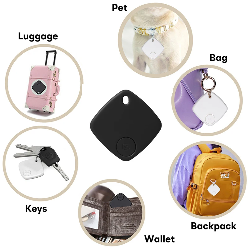 Bluetooth Smart Air Tag Portable Anti-Lost Alarm Tracker For Car Key Pet Kids Finder and One-click photography Two-way Search