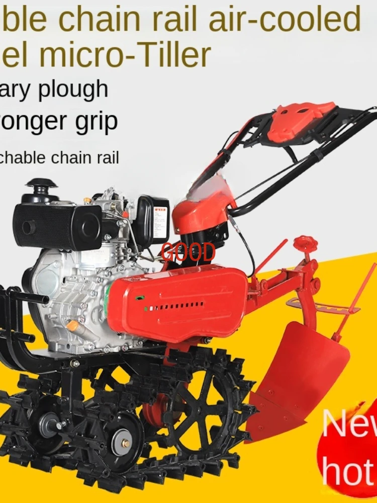 Double Caterpillar Track Double Track Hard Soil Cultivation Machine Rotary Tillage Loose Soil Plough