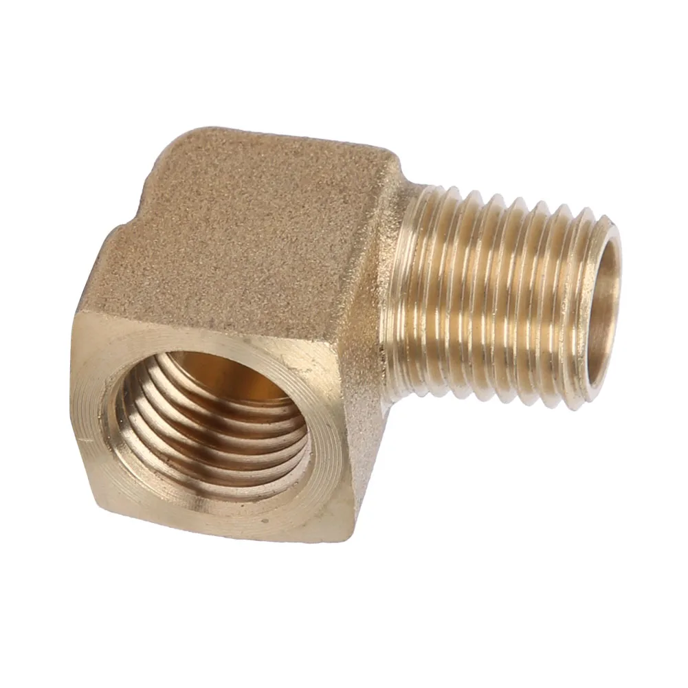 1/4 NPT 90度エルボパイプ継手 1/4 NPTパイプ継手 真鍮製 1/4インチ オス・メス NPT 90度エルボパイプ継手コネクター