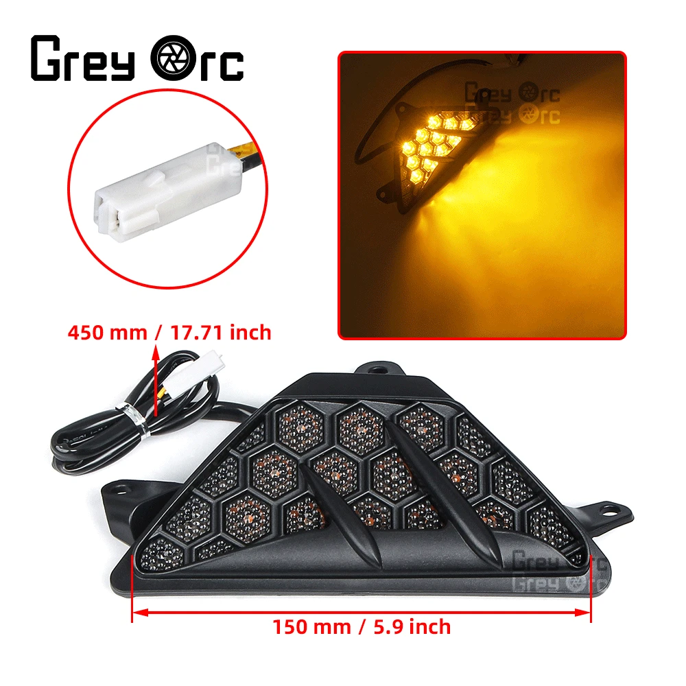 For Kawasaki ZX6R ZX-6R Ninja 300 400 650 1000 Ninja300 Ninja400 Ninja650 Ninja1000 LED Turn Signals Light 2 Wires Turning Lamp