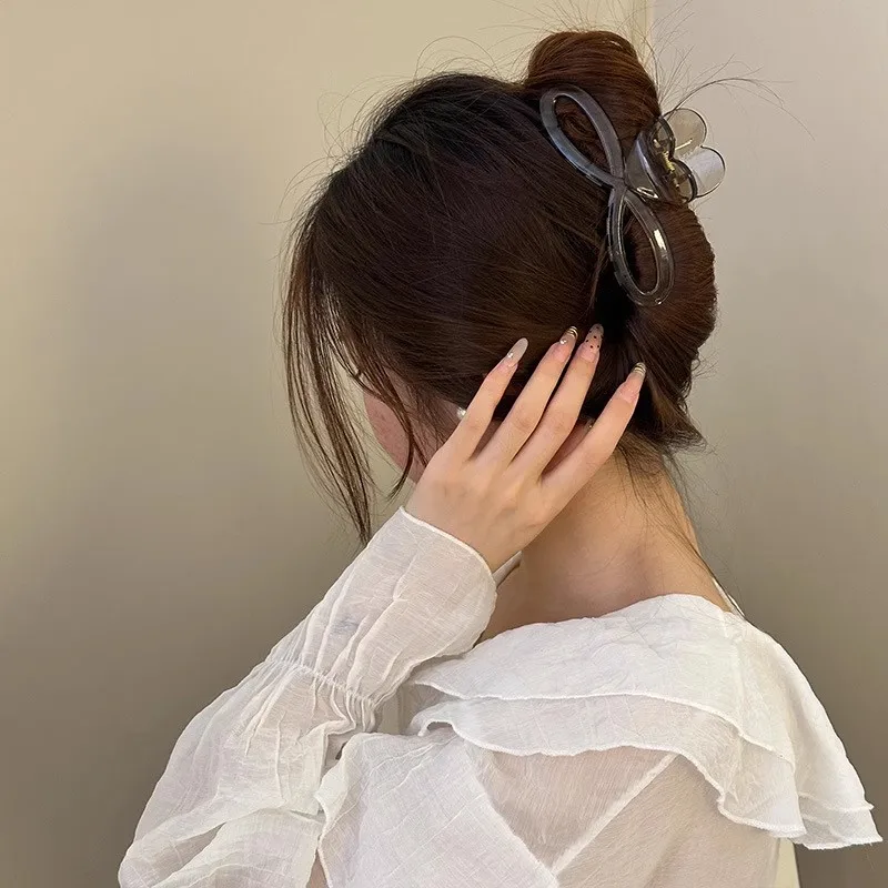 2024 Bogen Große Haar Klaue Krabbe Liebe Pferdeschwanz Haarnadeln für Frauen Haar Clip Koreanische Trendy Barrettes Haar Zubehör Mädchen Kopfbedeckungen