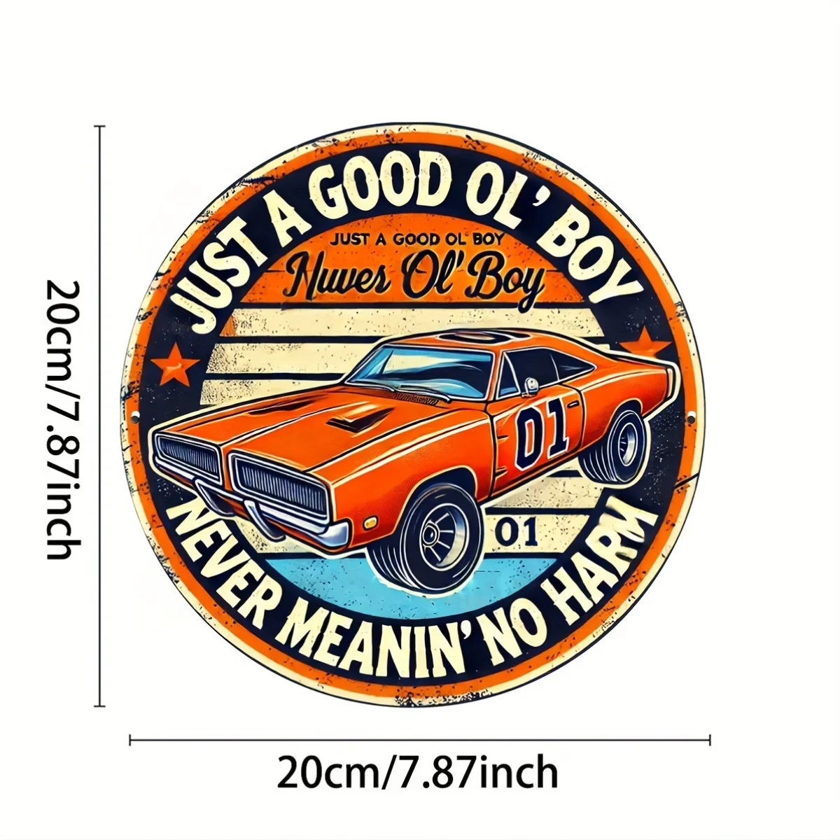 1pc of 8 X 8 Inch (20 X 20 Cm) Vintage Duke Metal Sign Wall Decor, Suitable for Home, Kitchen, Bar Retro Style, Easy to Hang