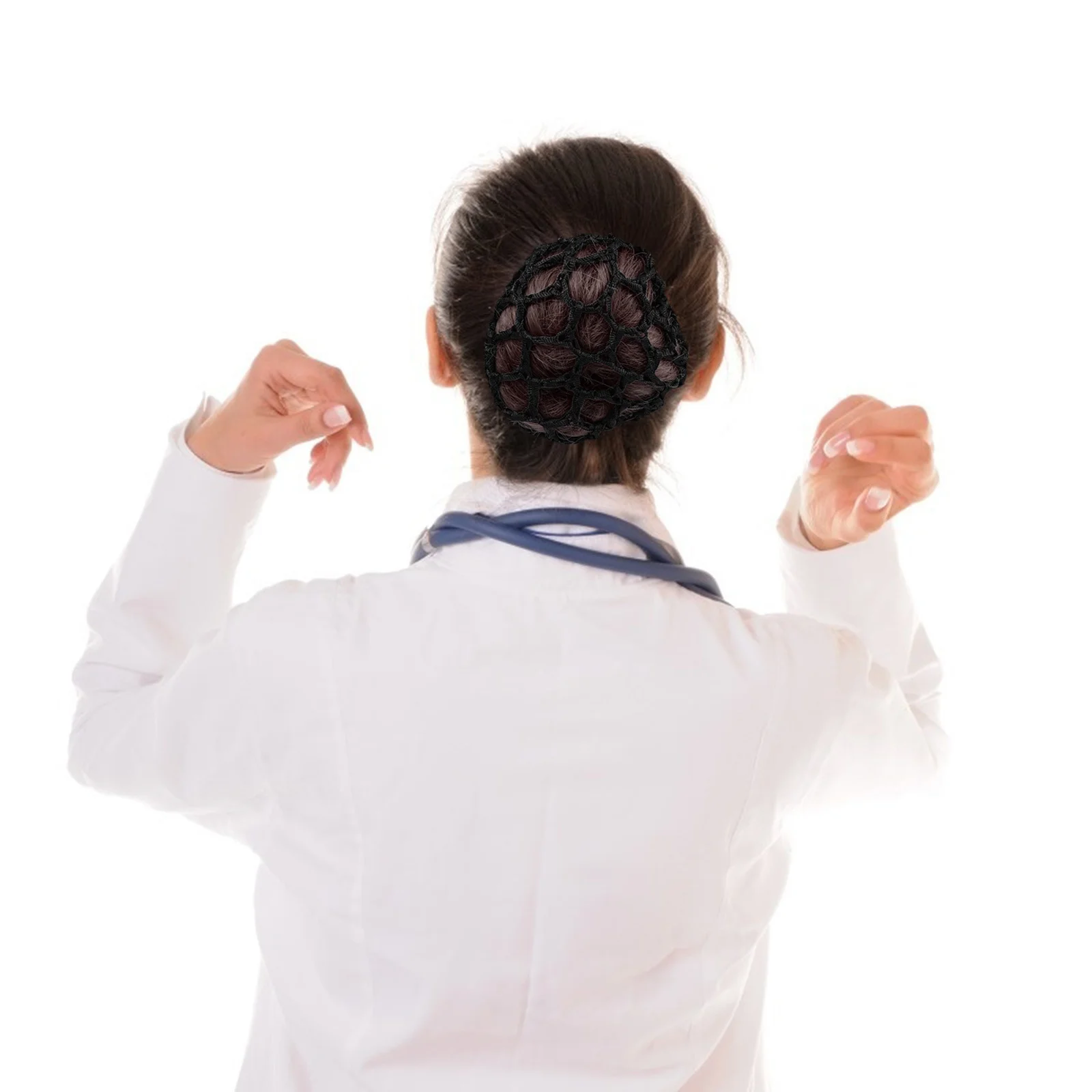 

8pcs Dance Hair Nets For Women Elastic Bun Hairnet Reusable Snood Cover Headwear For Ballet Skating Performers Professionals