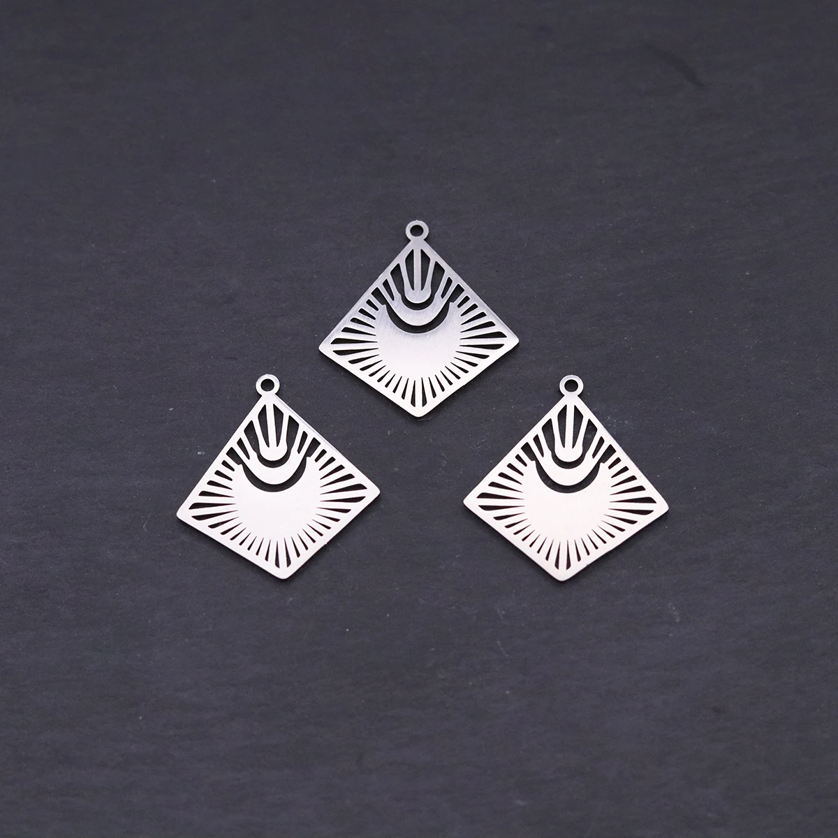 3pcs Stainless Steel Moon Sunburst Charms Pendants For DIY Earring Necklace Jewelry Making Celestial Handmade Craft Supplies