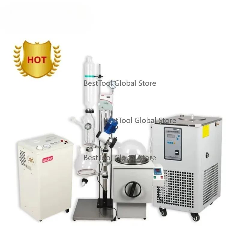2L 5L 10L 20l 50l 100l roto-vap indu-strial ro-tary ev-aporator with vacuum pump and chi-ller