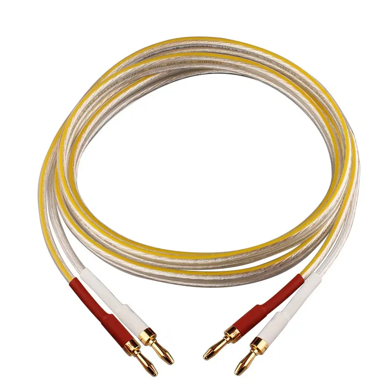 Hi‑Fi Silver Plated Speaker Cable with 3.5mm Gold‑Plated Banana Plug free shopping
