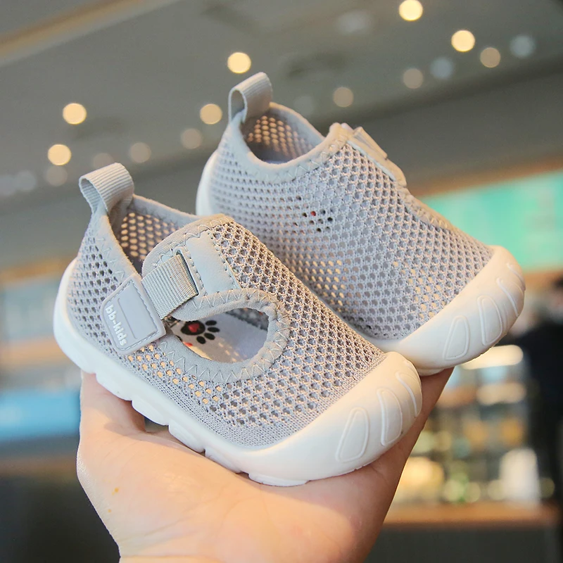 Summer Baby Shoes Boys Girls First Walkers Breathable Mesh Kids Shoes Non-slip Soft Bottom Lightweight Boy Girl Toddler Shoes