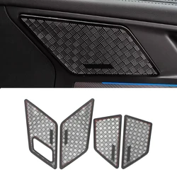 For BMW X1 (U11) 2023 2024 Car Door Audio Speaker Cover Loudspeaker Pad Trim Frame Sticker Stainless Steel Interior Accessories
