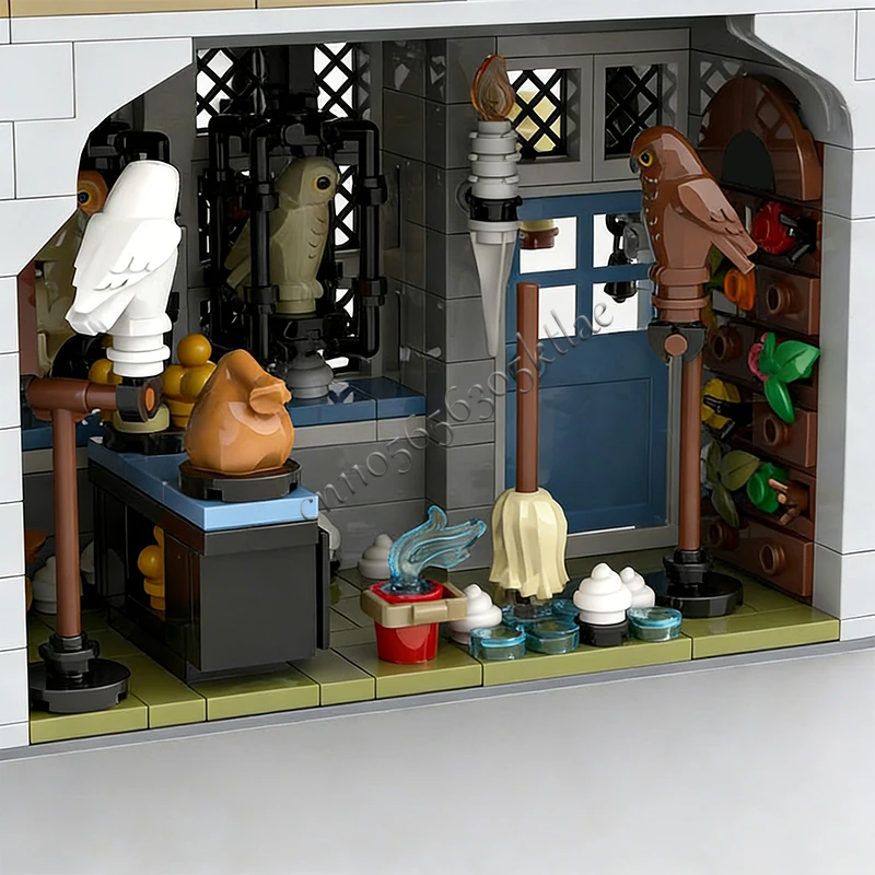 2175 pièces, ingénierie urbaine, Diagon Alley Emporium et Wiseacres, équipement de magie, MOC, personnalisable, modulaire, bricolage, jouets de vacances, cadeaux