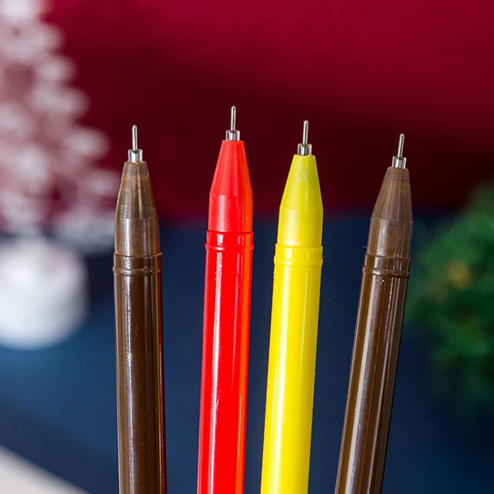 Cartoon Christmas Gel Pen 0.5mm Black Ink Pen Student Writing Signature Pens Stationery