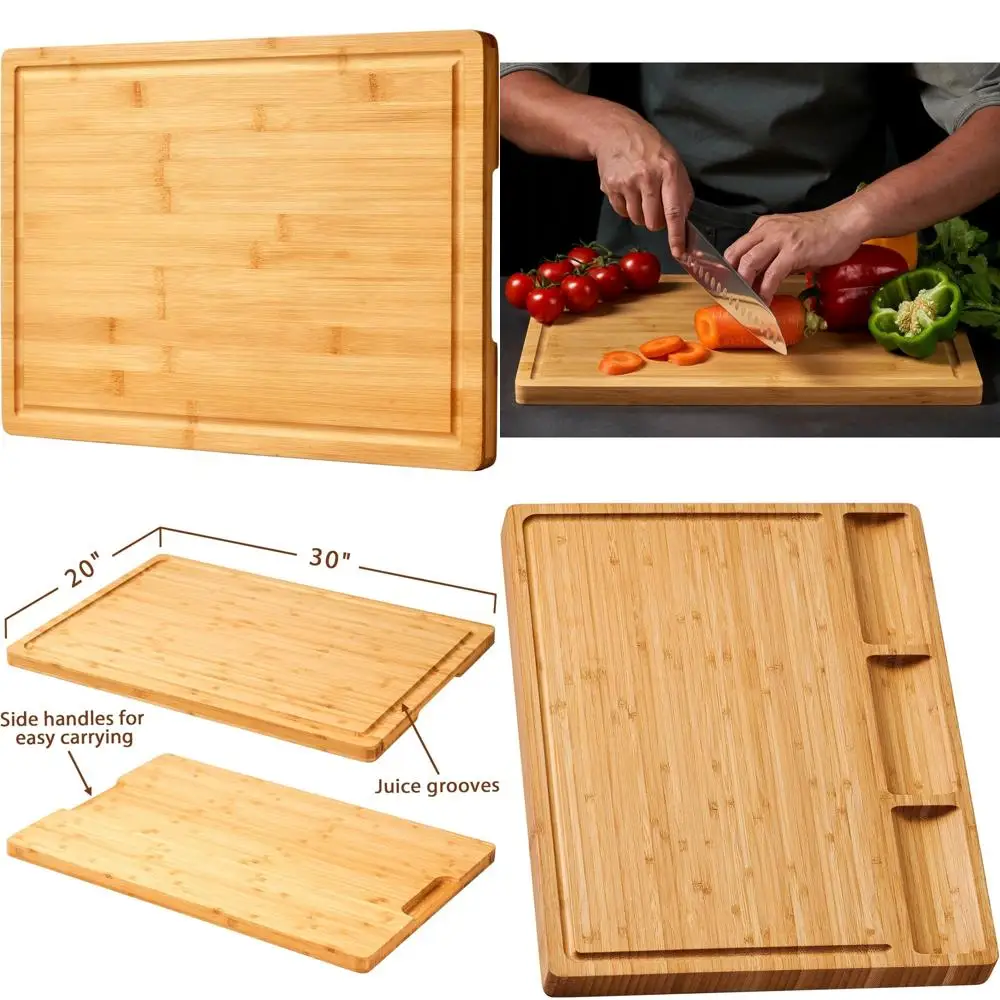 

Очень большая разделочная доска из бамбука 30x20 — кухонная доска для лапши, крышка для дровяной печи, использование над раковиной, доска для сыра для начинки