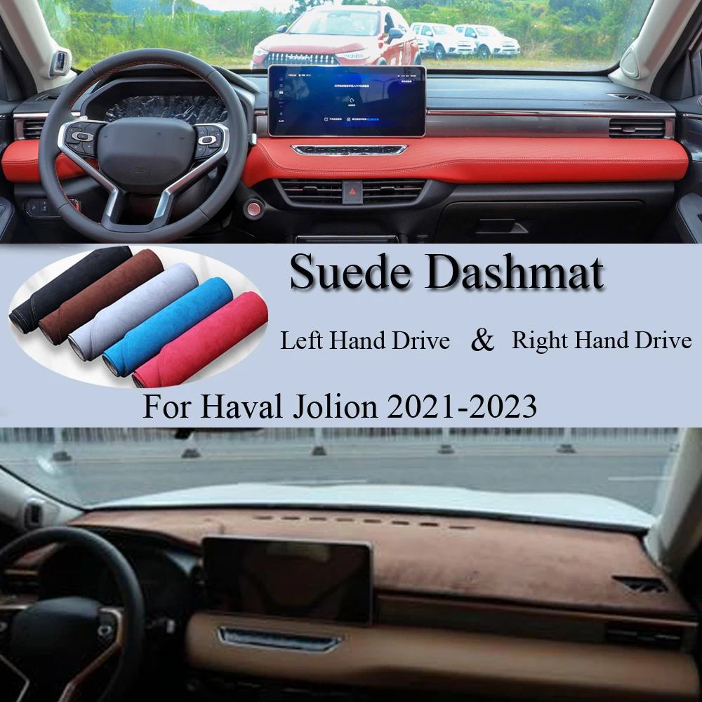 

For Great Wall Haval Jolion 2021 2022 2023 Suede Dashmat Dash Mat Cover Dashboard Pad Sunshade Carpet Car-Styling Car Accessory