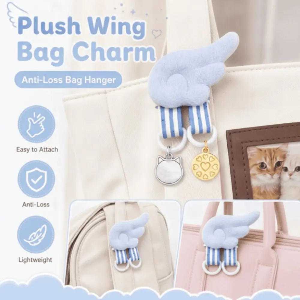 New Display Buckle Bag Hanging Buckle Handmade Wing Pattern Display Buckle Cute Cartoon Bag Pendant