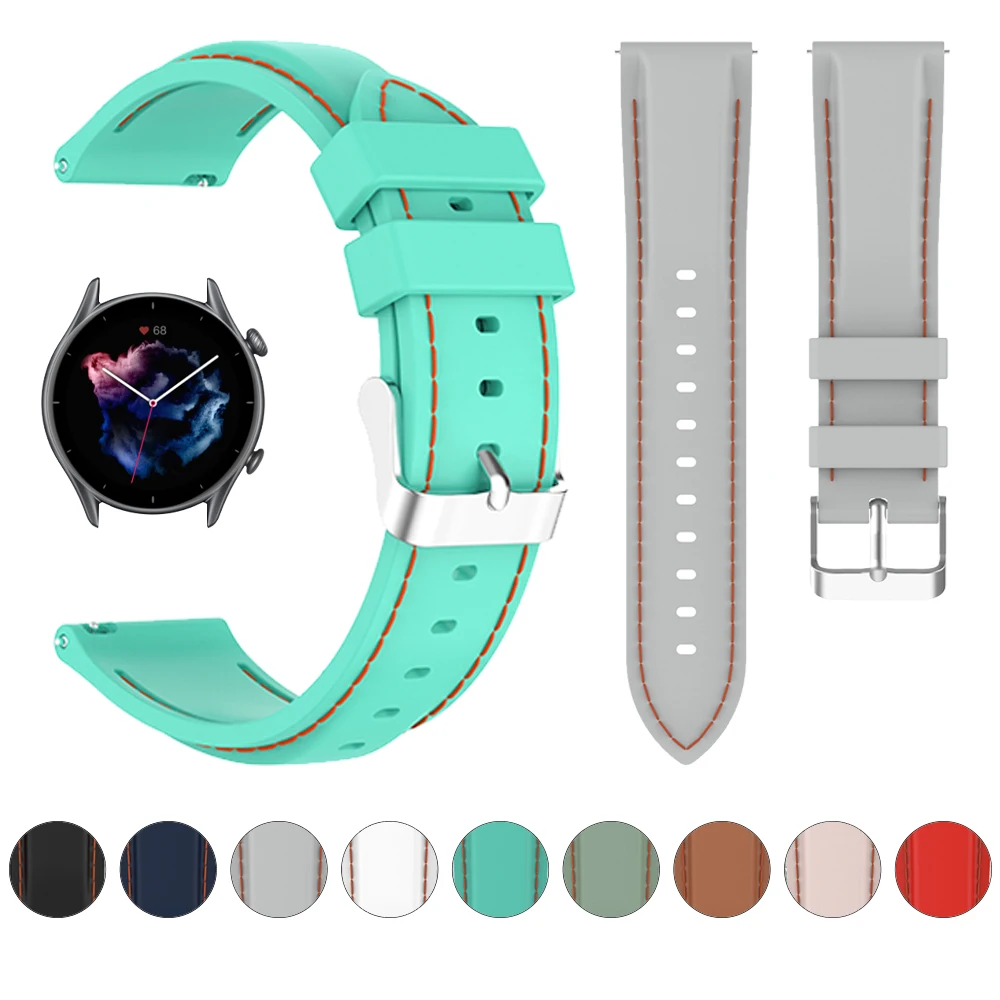 

Strap for Huami Amazfit GTR 4 3 Pro GTR3/GTS 3 GTS3 Silicone Band for Amazfit GTR2 GTS 2 Mini Bip U Wristband Bracelet 20 22mm