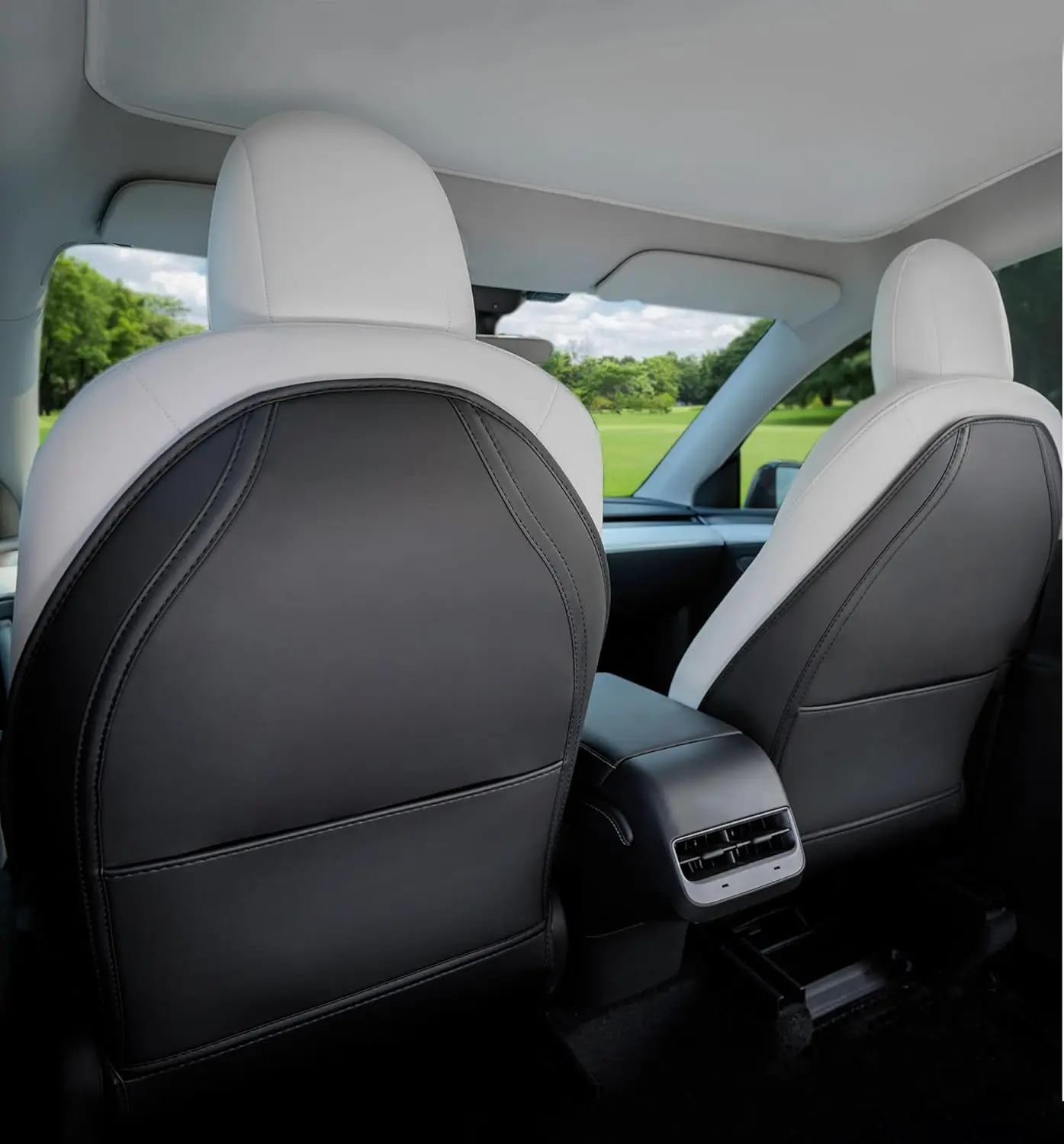 

Защитные накладки на сиденья для Tesla Model Y/3, износостойкие кожаные коврики с дополнительным карманом, комплект из 2 штук