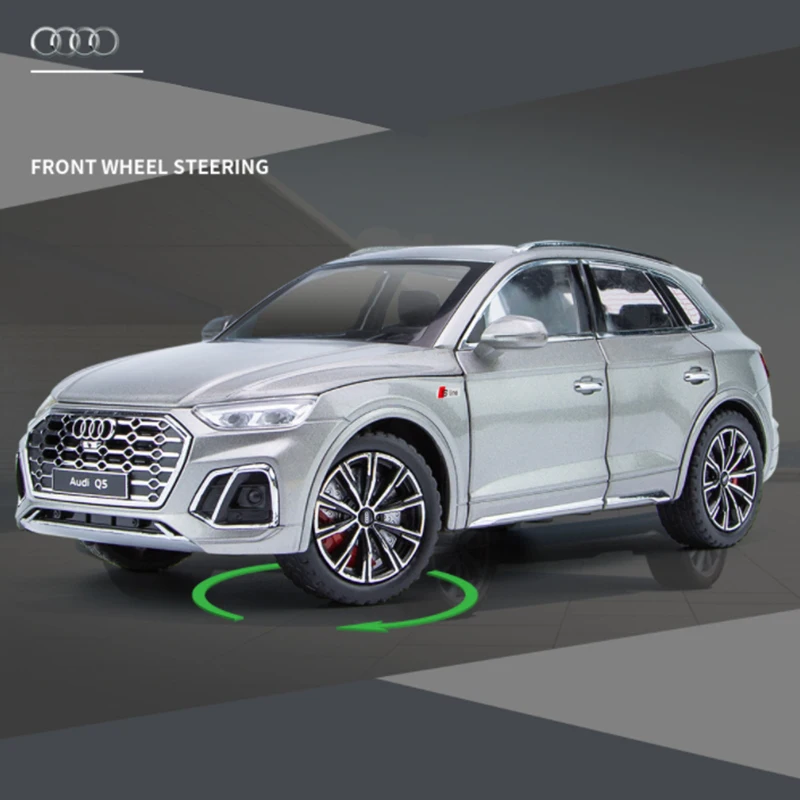 1:24 AUDI Q5 SUV Alloy Car Model Diecast & Toy Vehicles Metal Car Model High Simulation Sound and Light Collection Toy Gift