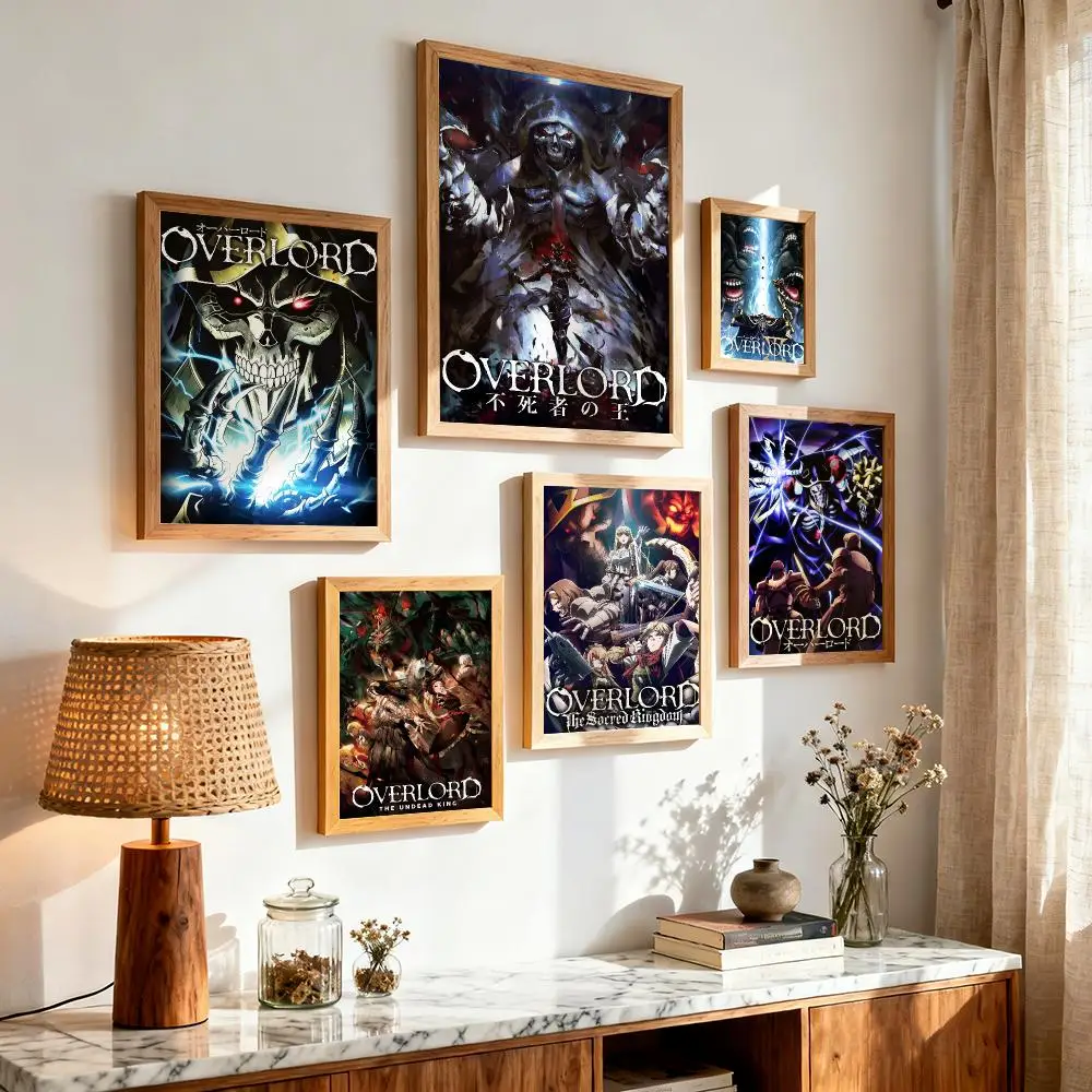 Anime O-Overlord The Undead King Painting Calligraphy Aesthetic Canvas Wall Poster Modern Room Bedroom Cafe Wall Artwork