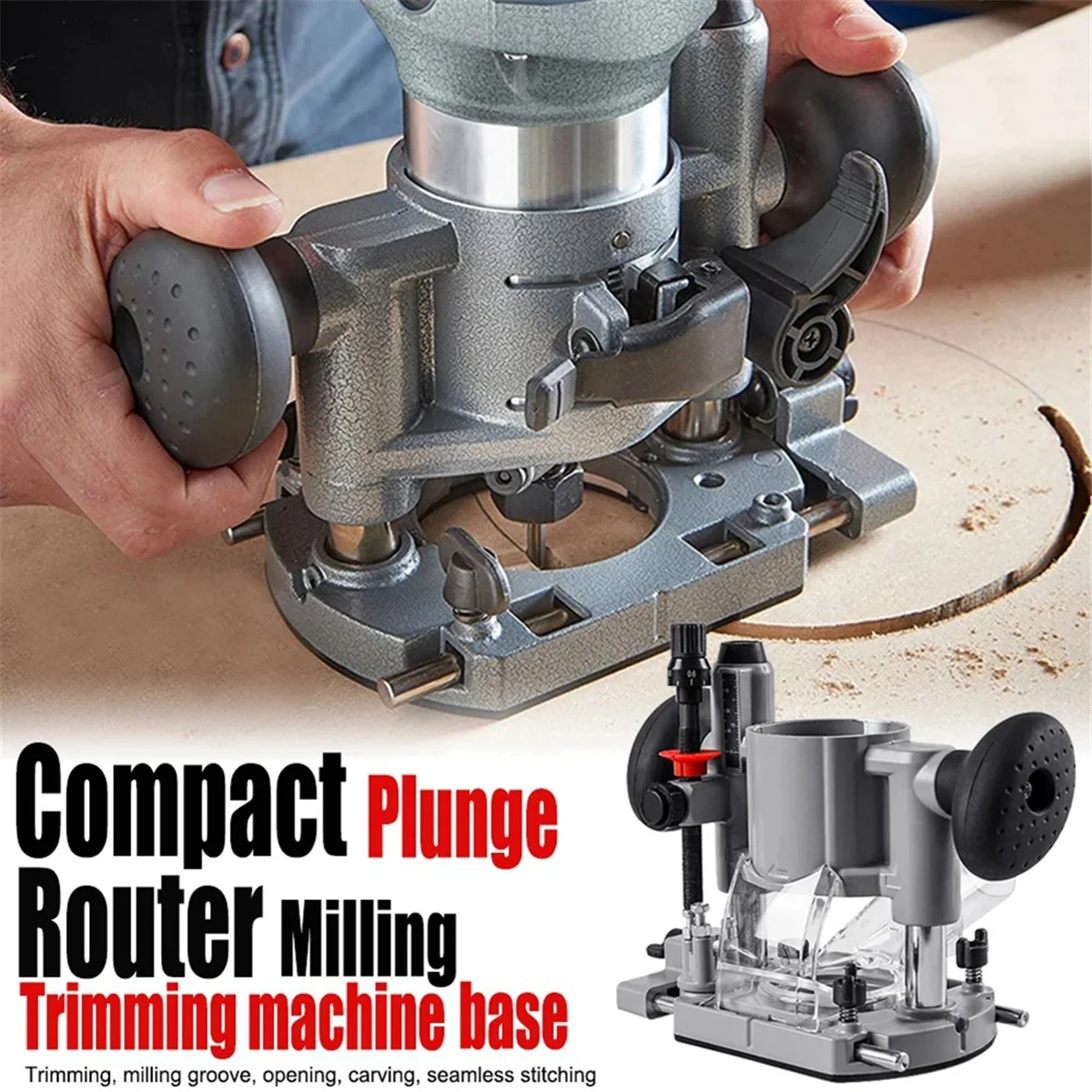 

A56XQ Compact Plunge Router Milling Trimming Machine Base Suitable for Calibre 65mm Trimming Machine Power Tool Accessories