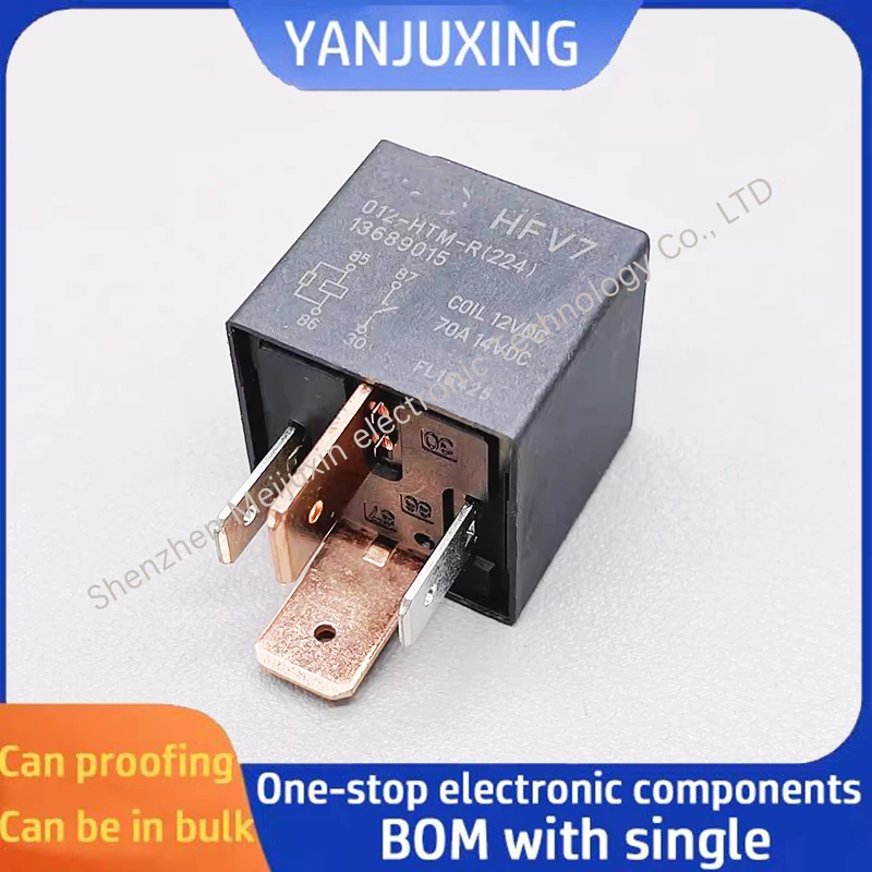 1PCS/LOT  HFV7 012-HTM-R Car type 4 feet 12VDC 70A 14VDC Automotive air conditioning fan relay