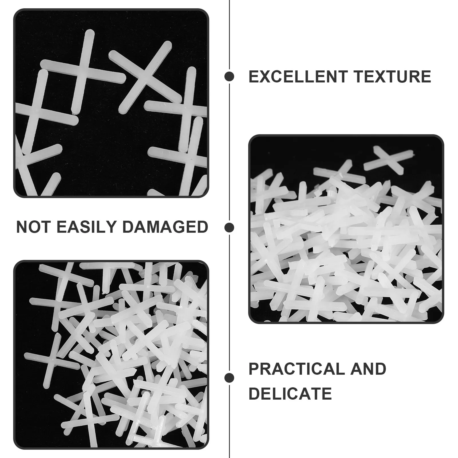 Tile Leveling Spacers Reusable Tool Wall Floor Installation Halloween Christmas Leveling Clips Tile Tile Leveling System 1000Pcs