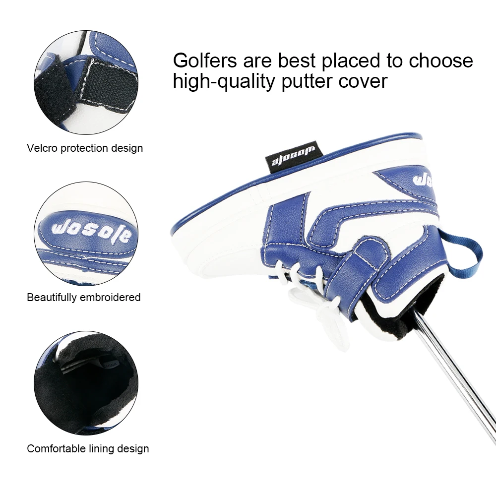 Free Shipping Golf Iron Club Headcover Golf Putter Cover Fun Shoe Shaped Blade Putter Cover PU Golf Club Cover