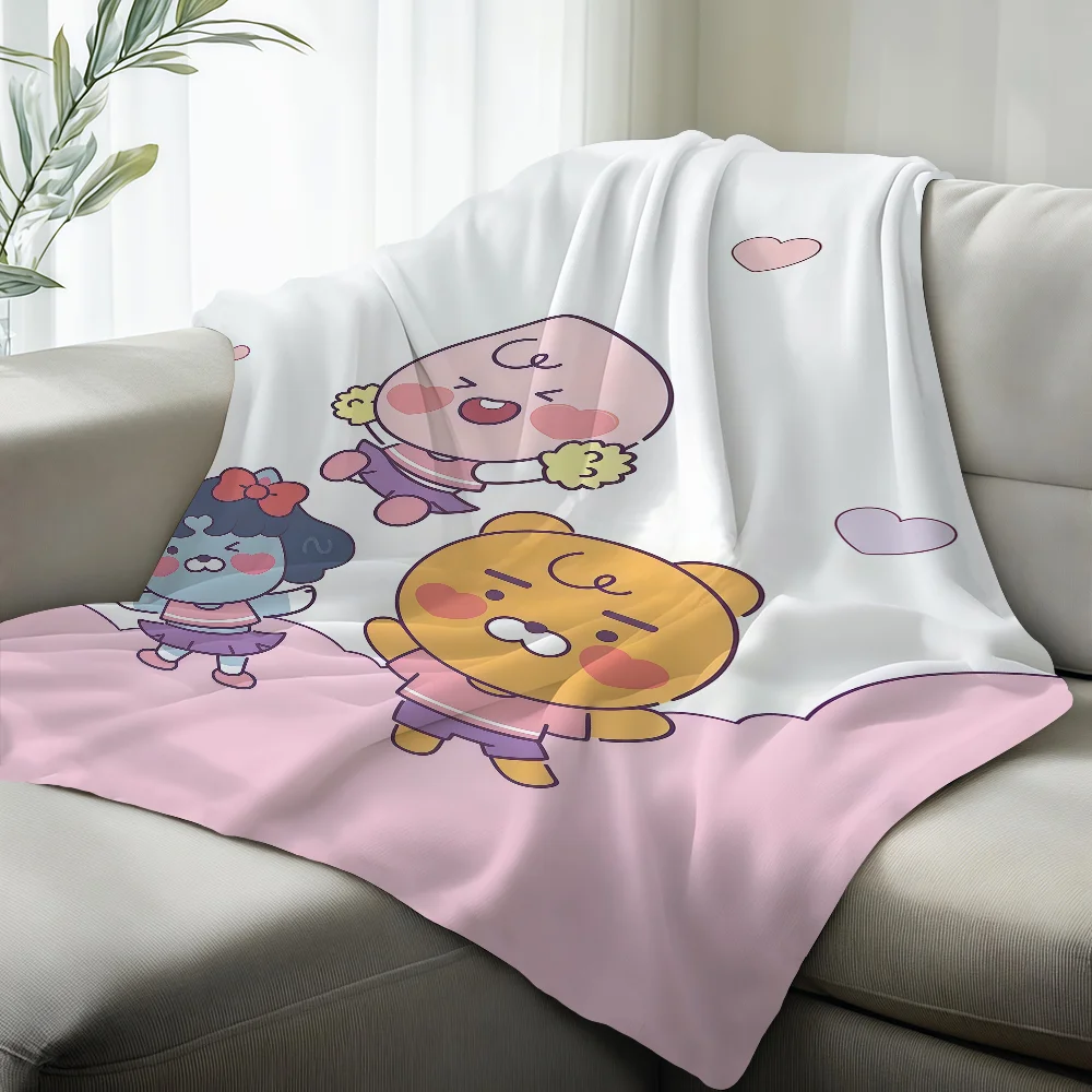 Cartoon K-KAKAO CUTE F-FRIENDS Blanket Suitable For Sofas Beds Offices Cars Outdoor Travel An Ideal Gift For Friends Family