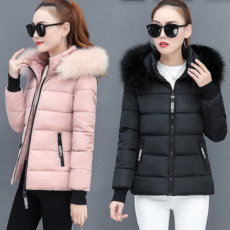 Sustans Zipper Fur Hooded Jacket Thickened Coat Women\'s Clothes Autumn Winter Casual Elegant Long Sleeve Warm New In Outerwears