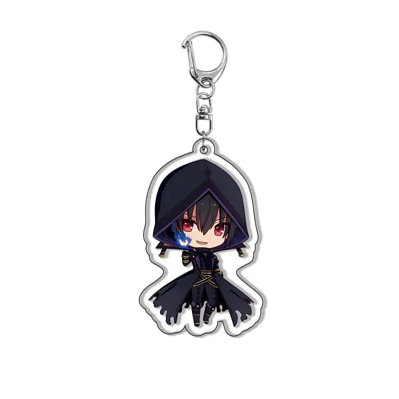 Anime The Eminence In Shadow Keychain Cute Figure Cid Kageno Alpha Beta Gamma Delta Pendant KeyRing Bag Accessories Jewelry Gift