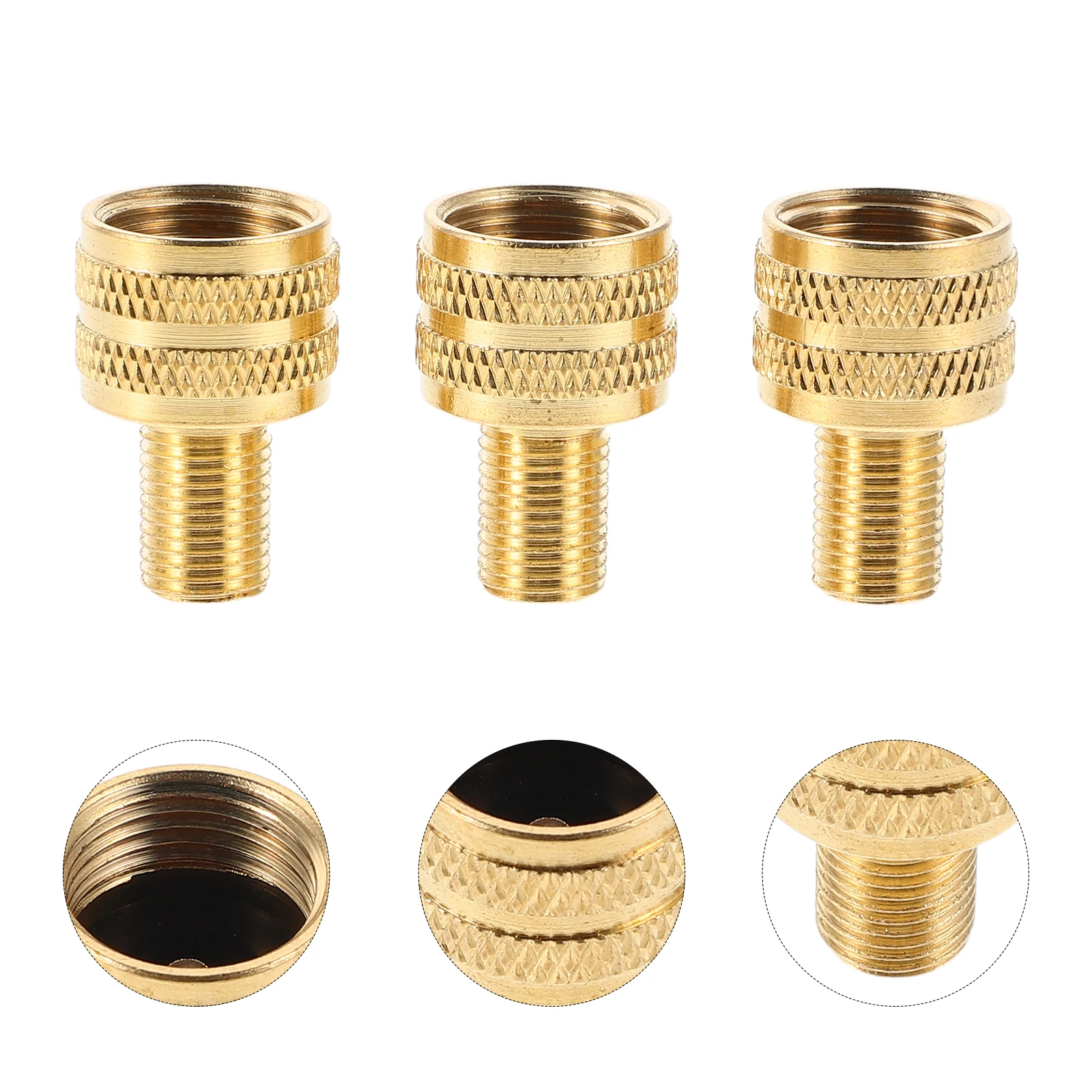 

3pcs Truck Tire Inflator Valve Adapters Universal Car Air Inflation Nozzle Adapter Farm Wheel Hose Converter Gold for Road