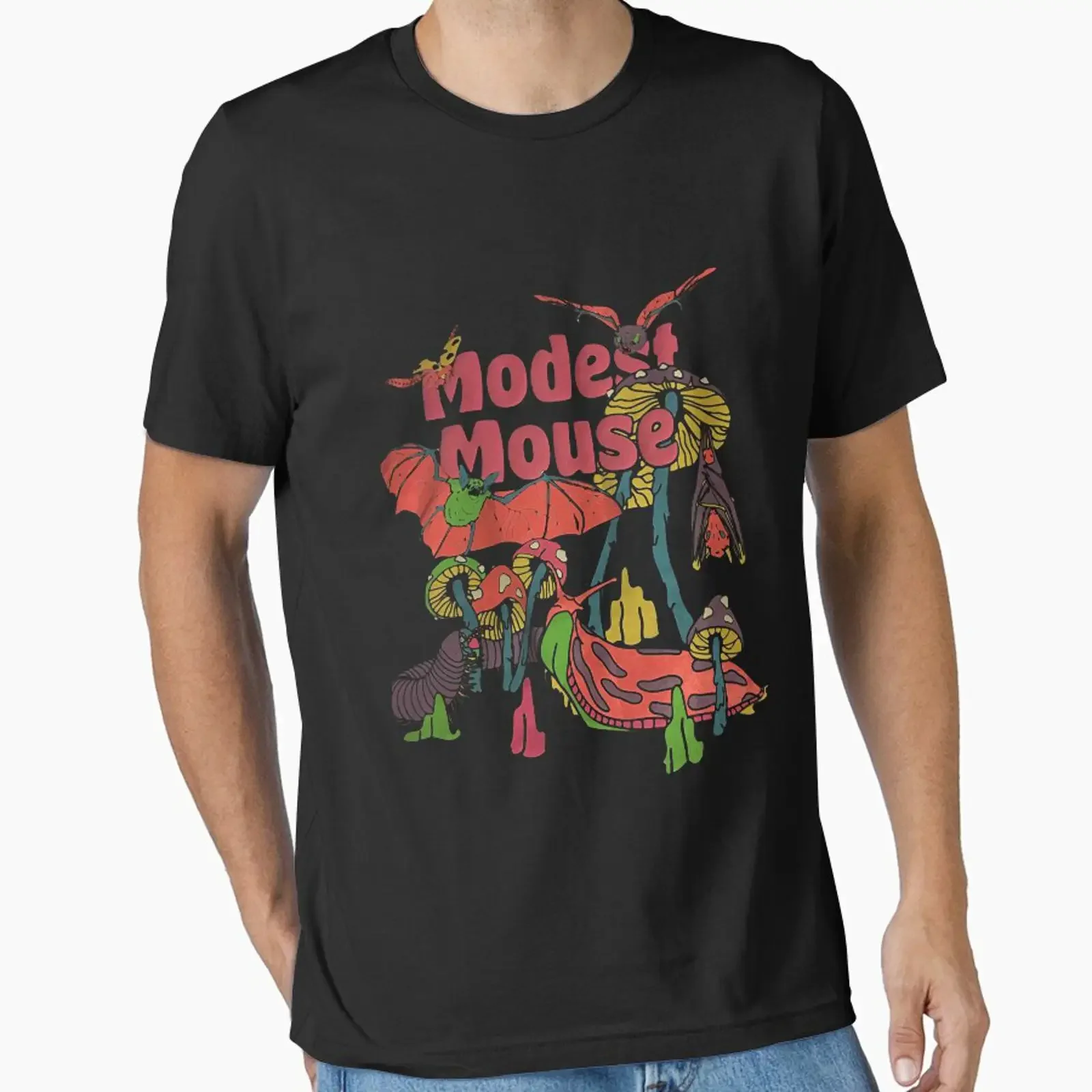 Modest Mouse mix Band For Fans designed and sold by adairdurman vintage Washed designer clothes Top For Everyday Wear Versatile