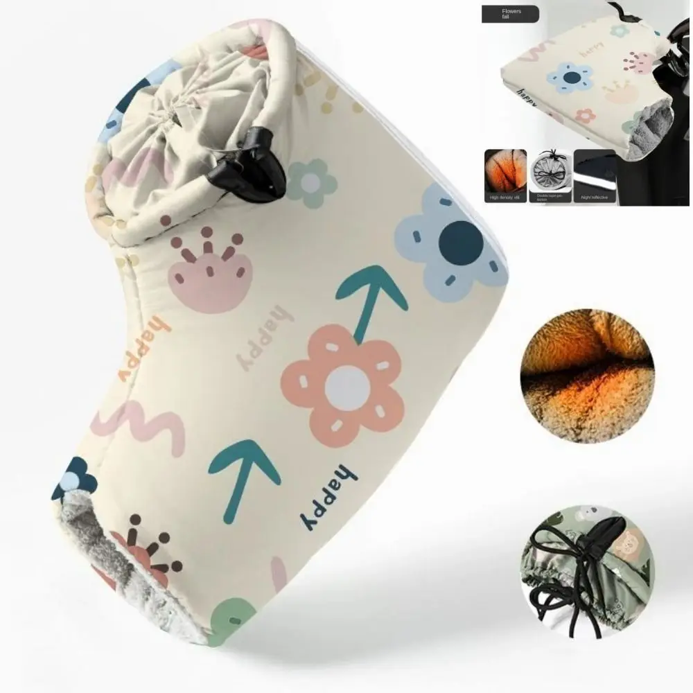 مقاوم للماء دراجة نارية المقود قفازات الشتاء اليد حامي بطانة غطاء مقبض دافئ قفازات يندبروف دراجة نارية سكوتر #5