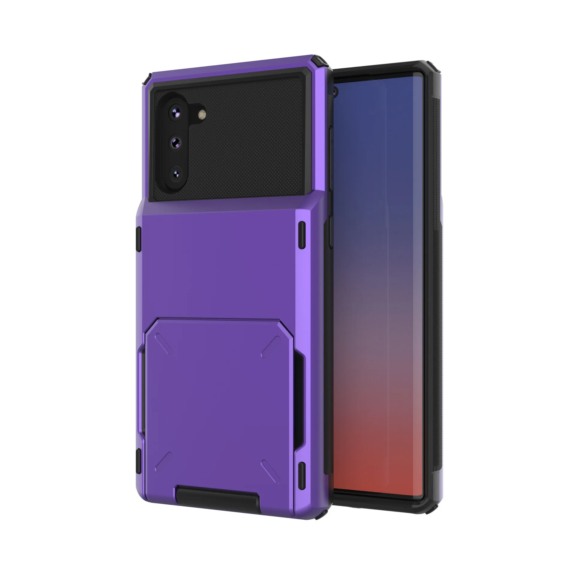 

Hybrid Case for Samsung Galaxy S25/S25 Plus/S25 Ultra – Built-in Screen Protector, Card Holder, Rugged Slim Cover