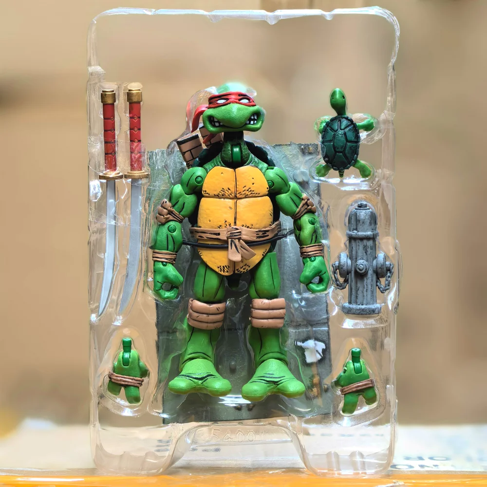 Nowe figurki żółwi NECA Pizza Club Leonardo Leads Tmnt Turtles First Ninja Anime Figurka akcji Model Lalka Prezenty Zabawki W magazynie