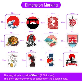10/50張復古日本東京旅行印章貼紙,美觀塗鴉風格,適用於筆記型電腦、行李箱、滑板、剪貼簿等。 10 最佳銷售 日本貼紙 - №7